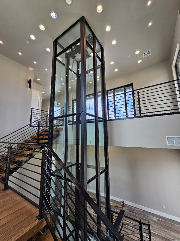 residential-elevator-in-las-vegas-home-completed-project Residential Elevator Shaft built in Las Vegas